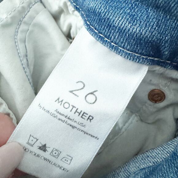 MOTHER The Looker Ankle Step Fray Jeans Where There's Smoke 26 - Picture 12 of 14